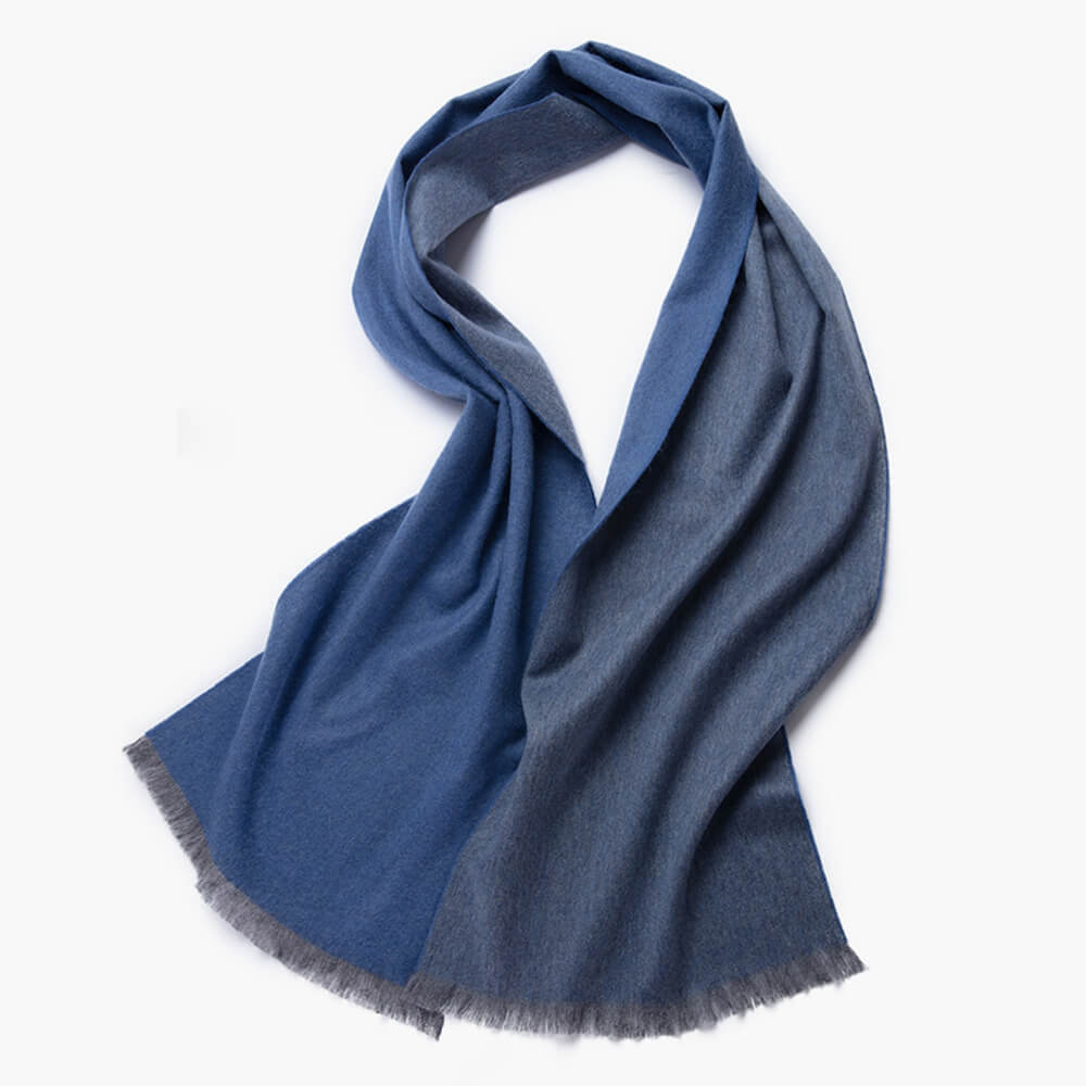 Double-Faced Cashmere Scarf Water Ripples
