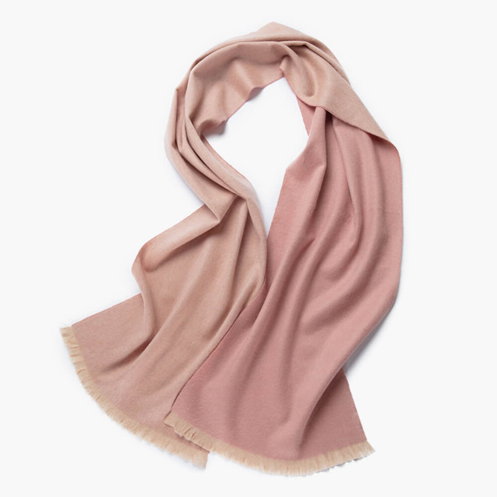 Double-Faced Cashmere Scarf Water Ripples