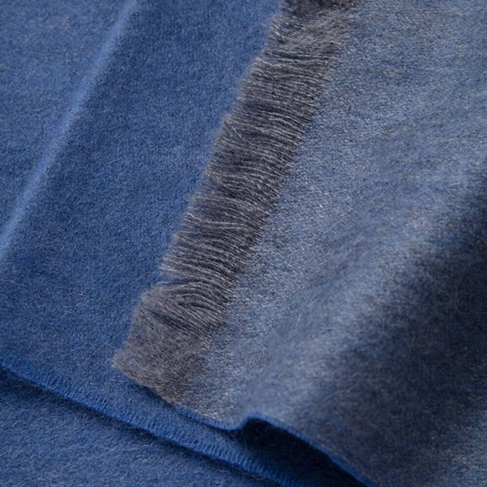 Double-Faced Cashmere Scarf Water Ripples