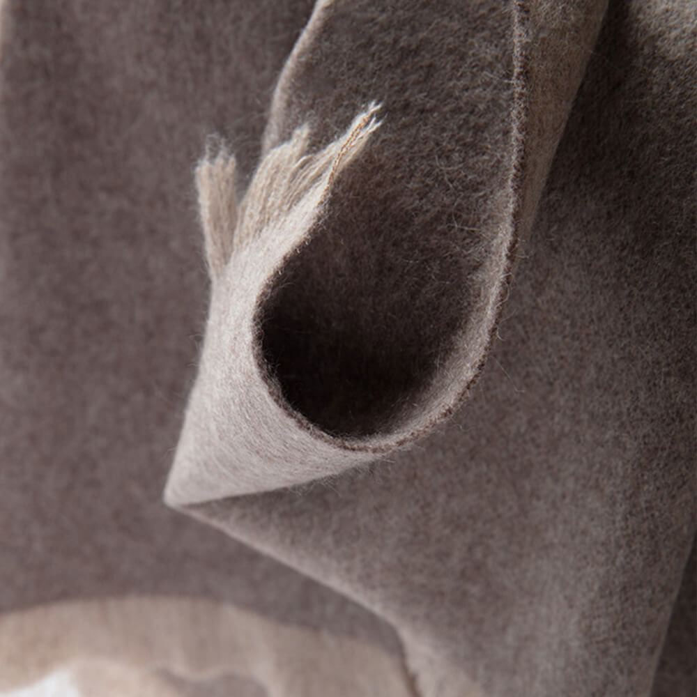 Double-Faced Cashmere Scarf Water Ripples