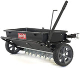Load image into Gallery viewer, 100 lb. Tow-Behind Lawn &amp; Garden Spiker/Seeder/Drop Spreader for Seed,Fertilizer, Salt, Ice Melt; Designed to Pull Behind Lawn &amp; Garden Tractors