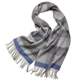 Laden Sie das Bild in den Galerie-Viewer, Karierter Kaschmirschal mit Farbverlauf für Herren