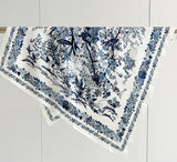 Load image into Gallery viewer, Blue Vintage  Fashion Mulberry Silk Square Scarf
