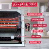 Load image into Gallery viewer, Digital Platinum Showtime Countertop Rotisserie Oven ST5000PLAT