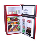 Load image into Gallery viewer, 3.2 Cu ft Two Door Compact Refrigerator with Freezer