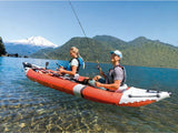 Load image into Gallery viewer, 1-Person Inflatable Kayak with Paddles, Pump &amp; Fishing Rod Holders