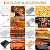 Load image into Gallery viewer, 10-in-1 Air Fryer Oven, 20 Quart Airfryer Toaster Oven Combo, 1800W Large Air Fryers, Convection Toaster Oven with Rotisserie Dehydrator.