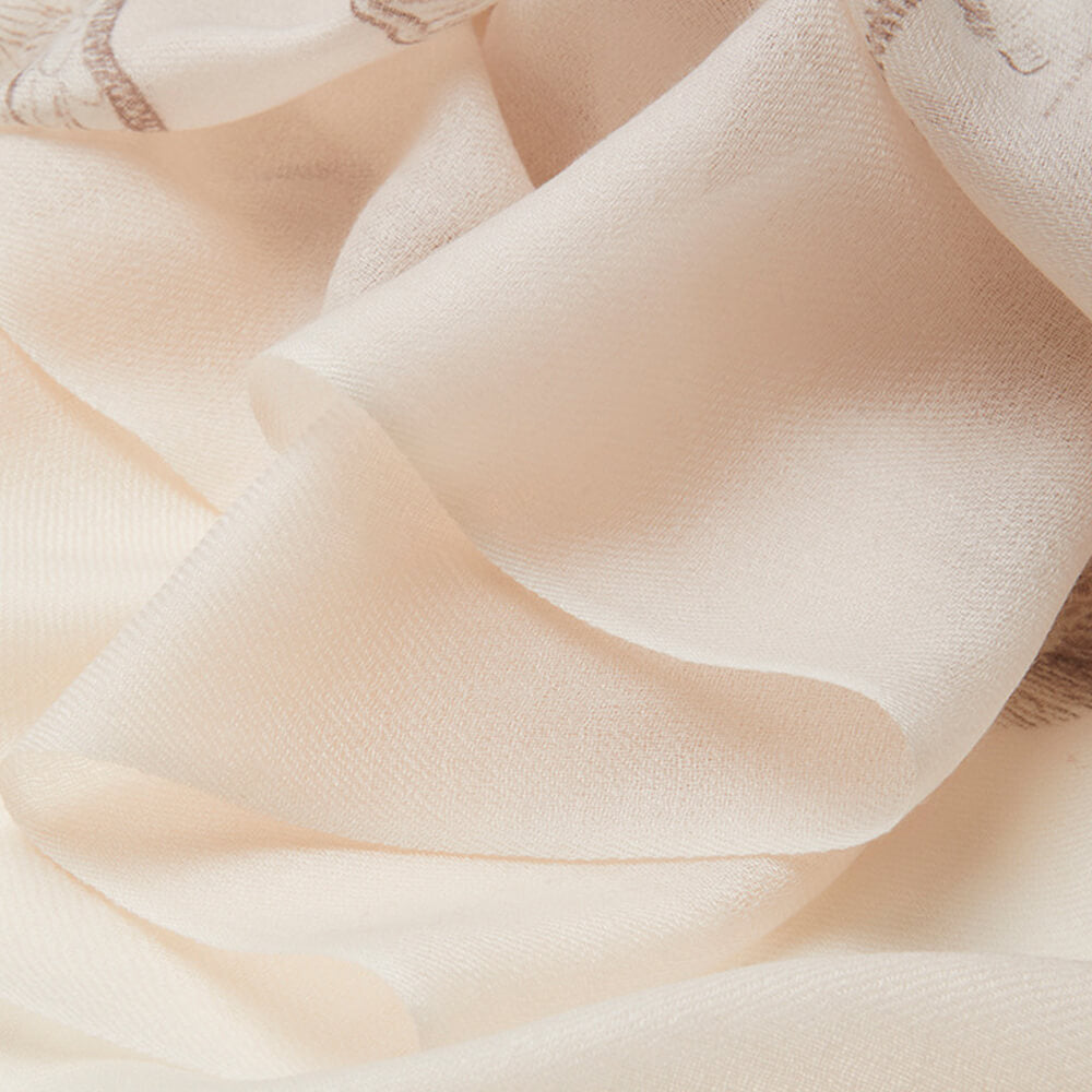 200s Camellia Pattern Print Women lightweight Cashmere Wrap Scarf