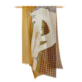 Charger l&#39;image dans la galerie, Écharpe légère en cachemire imprimé cheval des années 200 pour femmes