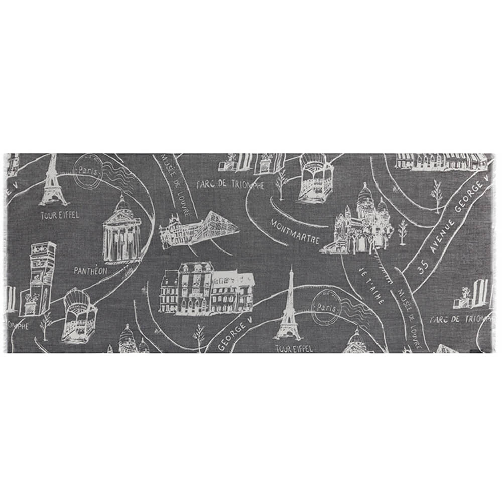 200s City Print Women lightweight Cashmere Wrap Scarf