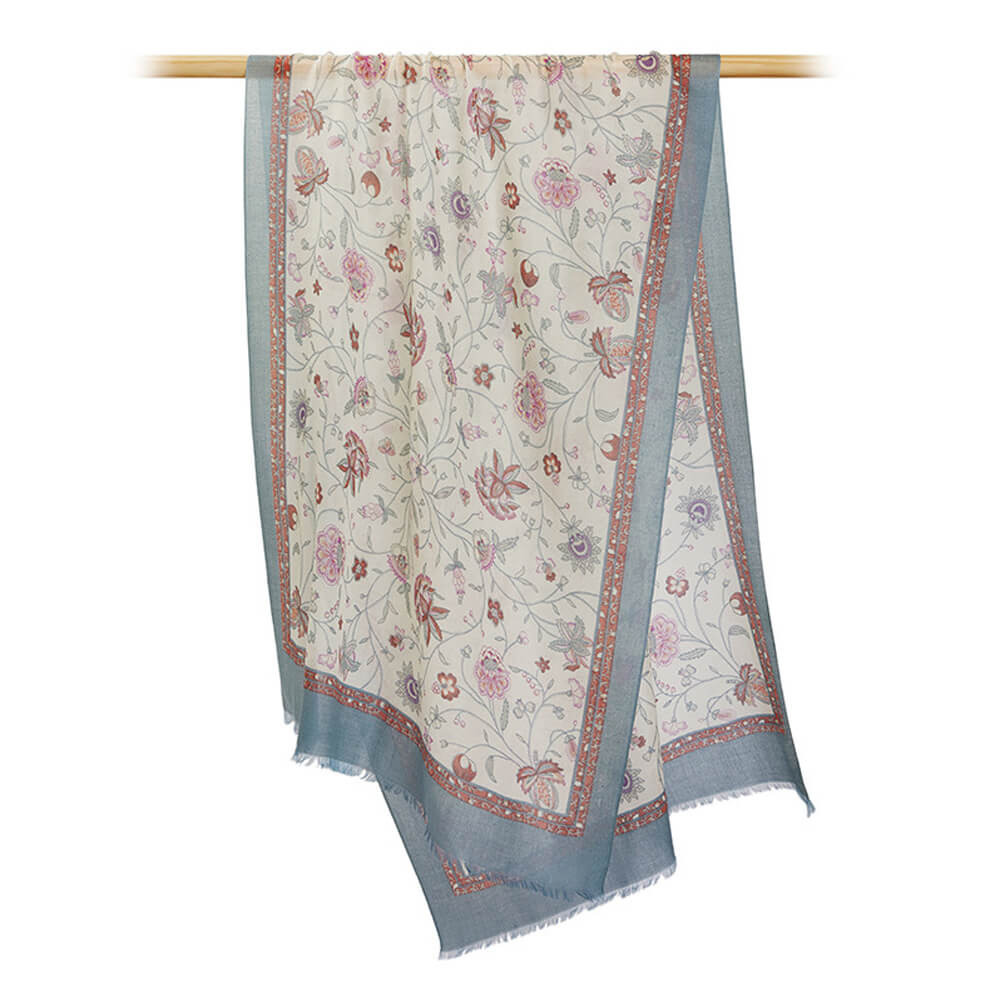 200s Cashew Print Women lightweight Cashmere Wrap Scarf