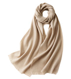 Charger l&#39;image dans la galerie, Écharpe de luxe en laine à franges courtes et unies