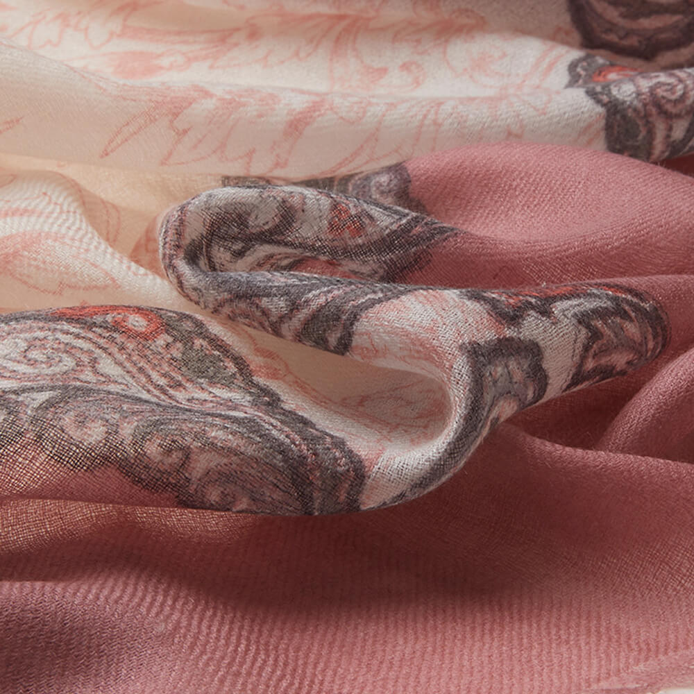 200s Blooming Print Women lightweight Cashmere Wrap Scarf
