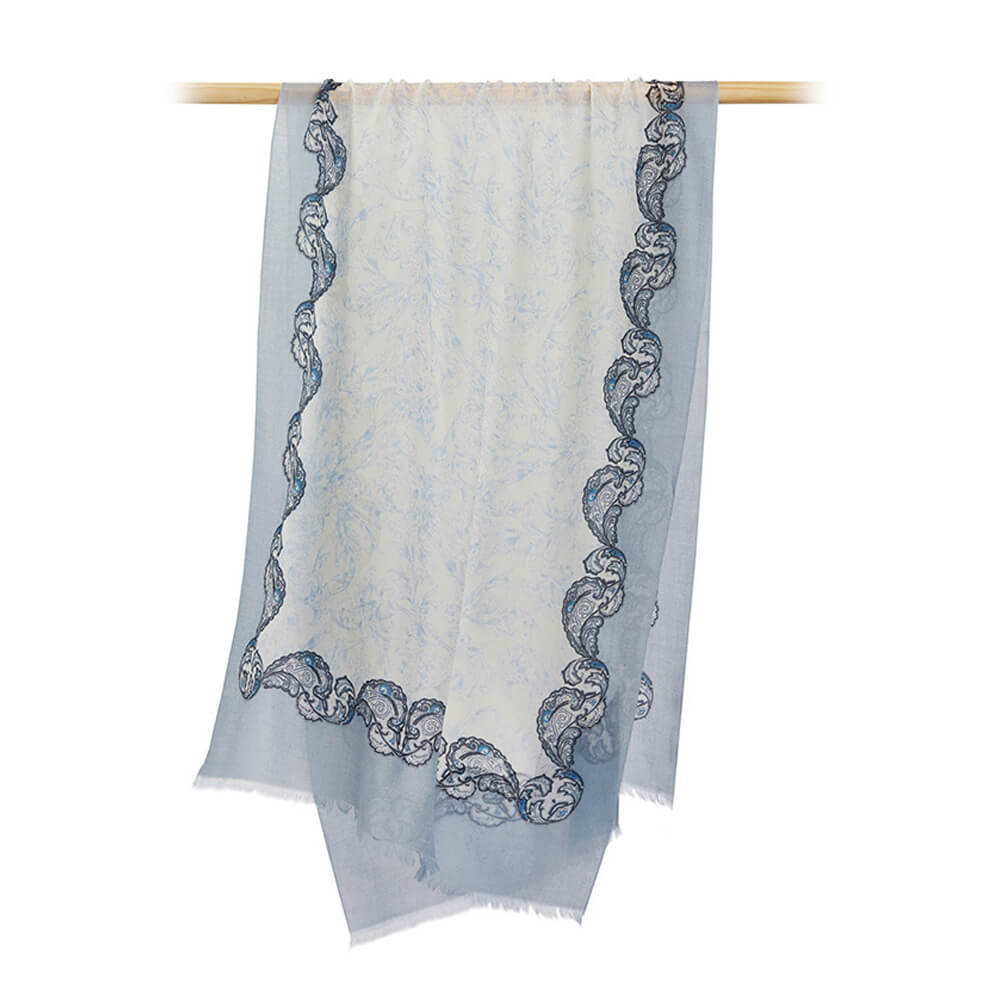 200s Blooming Print Women lightweight Cashmere Wrap Scarf