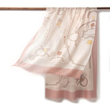 Load image into Gallery viewer, 200s Camellia Pattern Print Women lightweight Cashmere Wrap Scarf