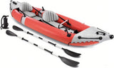 Load image into Gallery viewer, 1-Person Inflatable Kayak with Paddles, Pump &amp; Fishing Rod Holders