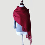Load image into Gallery viewer, Water Pattern Red cashmere Wrap