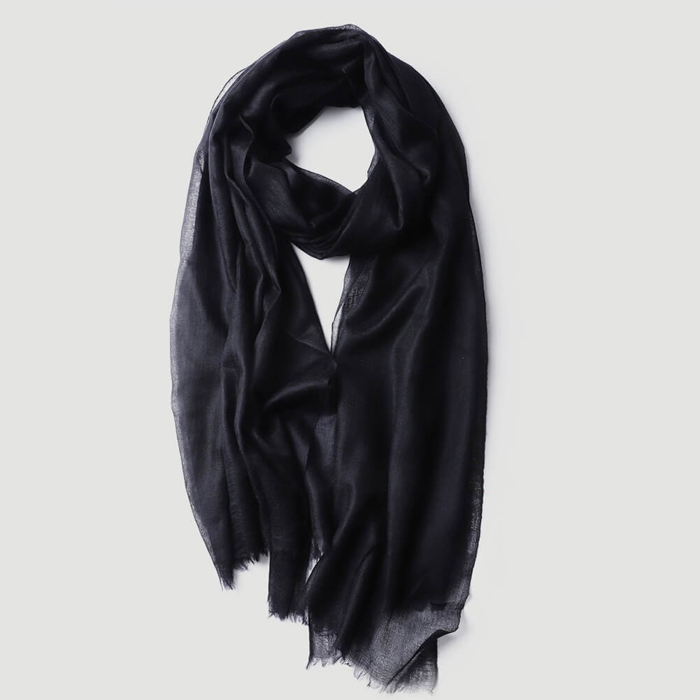 400S 100% Black and White Cashmere shawl Wrap