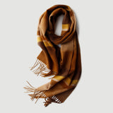 Laden Sie das Bild in den Galerie-Viewer, Karierter Kaschmirschal mit Farbverlauf für Herren