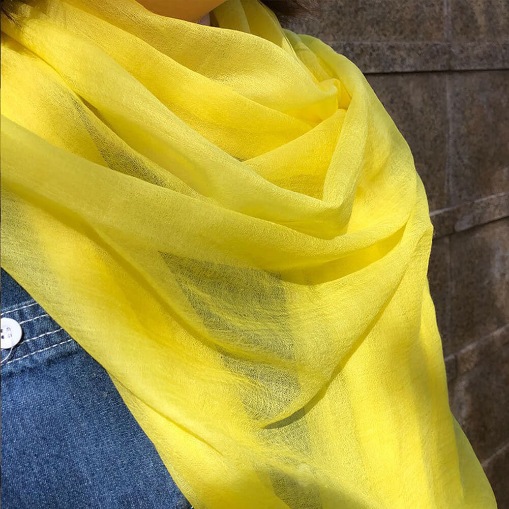 300S Yellow Lightweight Cashmere Shawl Wrap