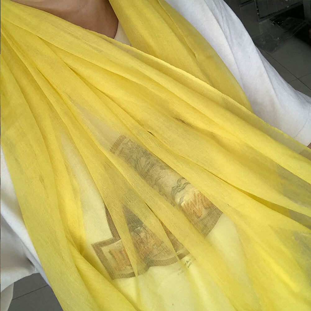 300S Yellow Lightweight Cashmere Shawl Wrap