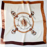 Cargar imagen en el visor de la galería, Bufanda cuadrada de seda estampada simple 21&quot; - 12 momme