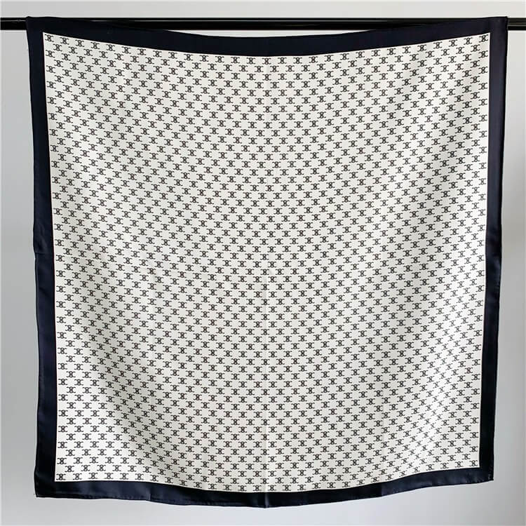 Vintage Fashion Silk Twill Square Scarf Mulberry Silky Shawl 35 inch 14 momme