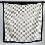 Charger l&#39;image dans la galerie, Foulard carré en sergé de soie vintage, châle soyeux de mûrier, 35 pouces, 14 momme