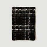 Load image into Gallery viewer, Black and White Plaid Cashmere Scarf