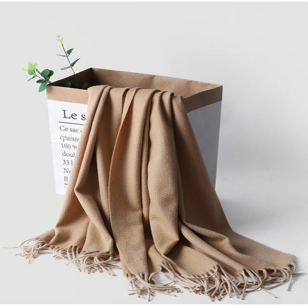 Water Pattern Brown Cashmere Wrap