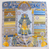 Cargar imagen en el visor de la galería, Samurai Armor Bufanda cuadrada de seda de sarga grande 35 pulgadas 14 Momme
