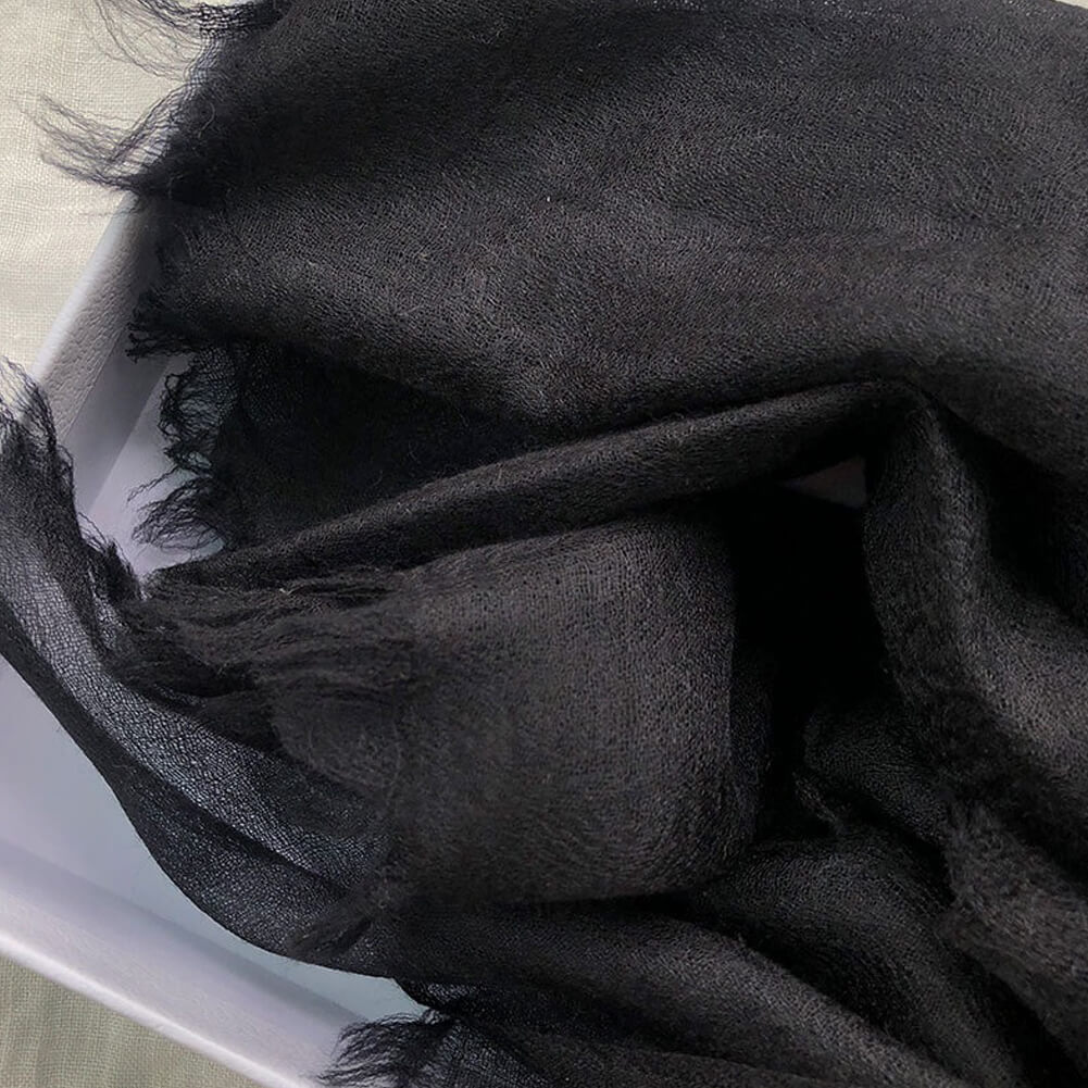 300S Black Lightweight Cashmere Shawl Wrap