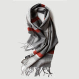 Laden Sie das Bild in den Galerie-Viewer, Karierter Kaschmirschal mit Farbverlauf für Herren