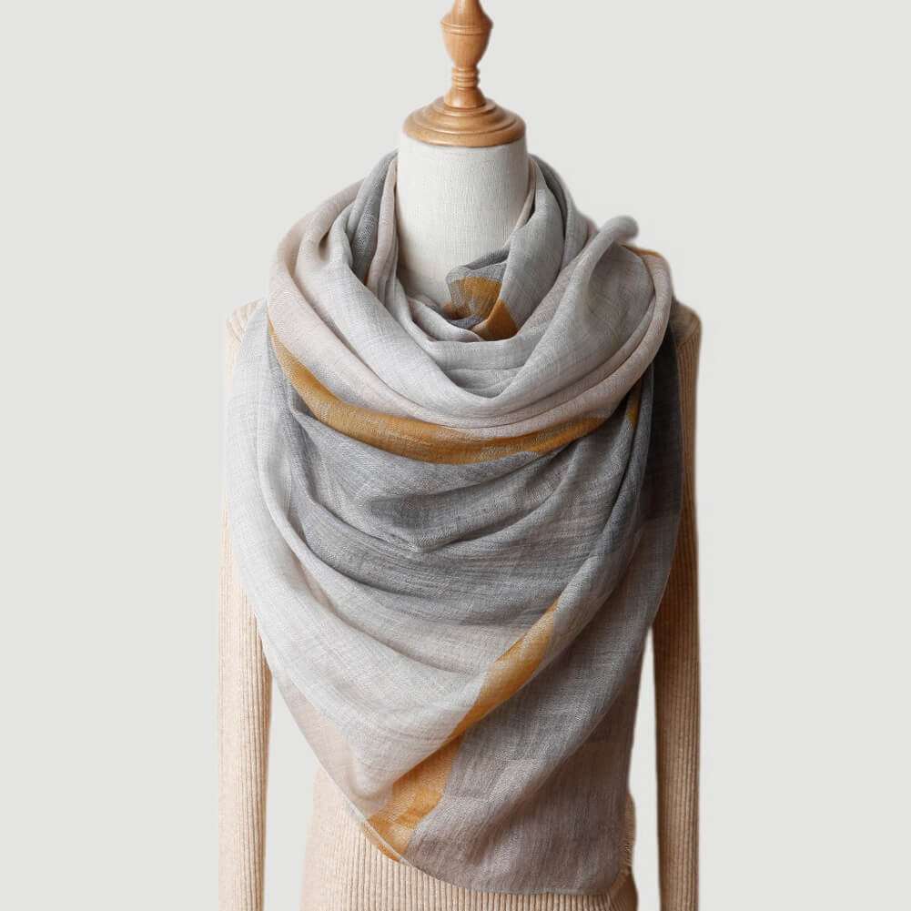 200S Plaid 100% Cashmere Shawl Wrap