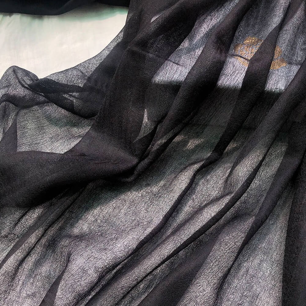 300S Black Lightweight Cashmere Shawl Wrap