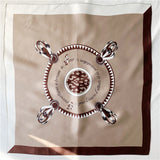 Cargar imagen en el visor de la galería, Bufanda cuadrada de seda estampada simple 21&quot; - 12 momme