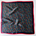 Alphabet Small Mulberry Silk Square Scarf 21" - 12 momme
