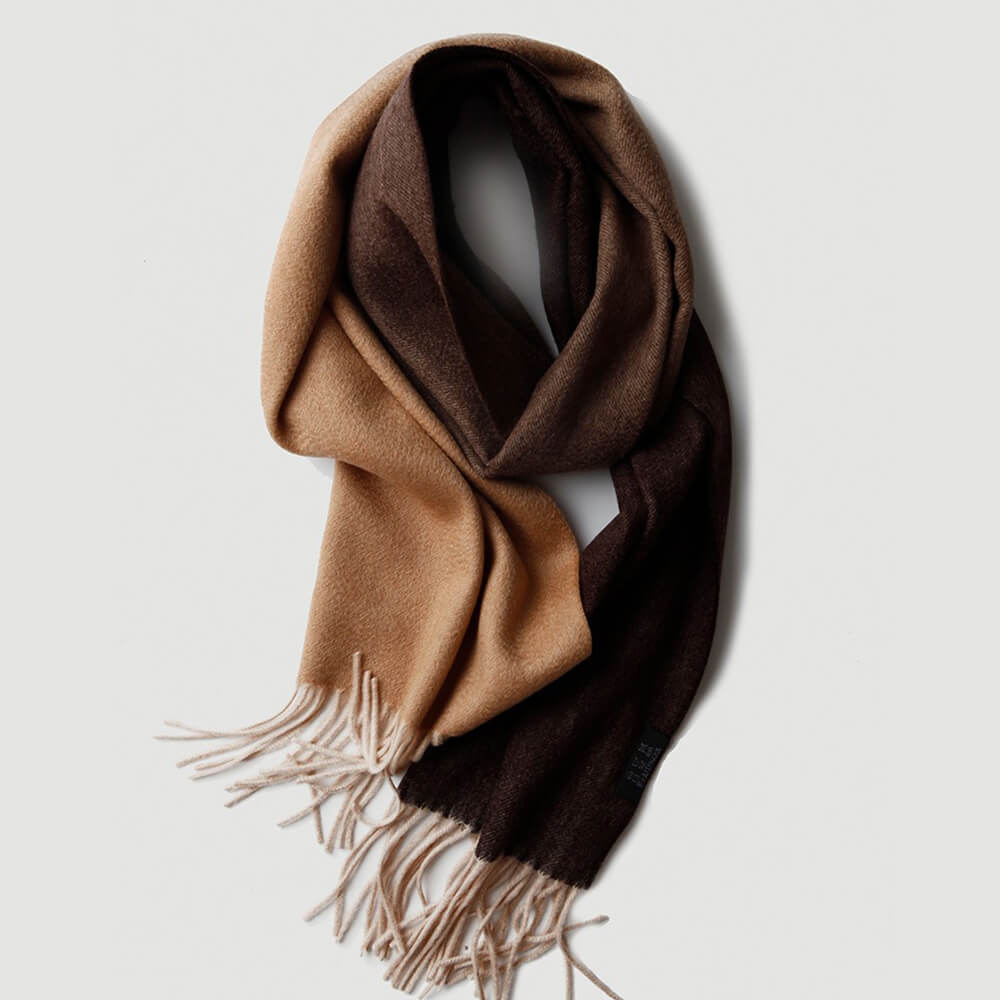 Gradient Color Water Pattern Cashmere Scarf