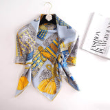 Cargar imagen en el visor de la galería, Samurai Armor Bufanda cuadrada de seda de sarga grande 35 pulgadas 14 Momme