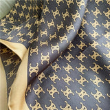 Charger l&#39;image dans la galerie, Foulard carré en sergé de soie vintage, châle soyeux de mûrier, 35 pouces, 14 momme