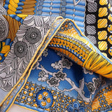 Cargar imagen en el visor de la galería, Samurai Armor Bufanda cuadrada de seda de sarga grande 35 pulgadas 14 Momme