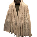 Beige Knitted Luxury 100s Cashmere Scarf