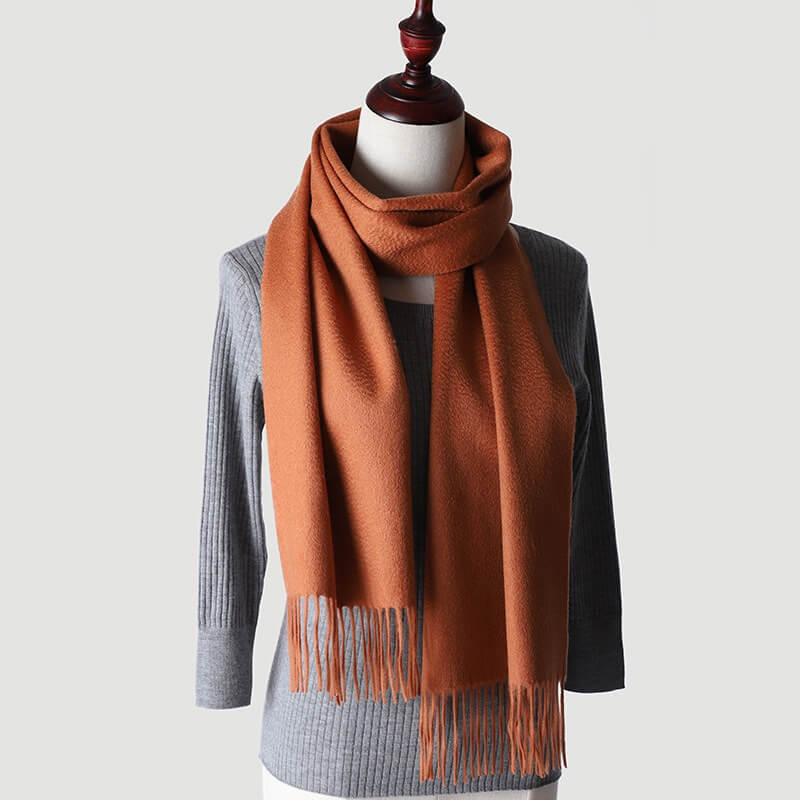 Water Pattern Brown Cashmere Scarf