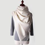 Load image into Gallery viewer, Water Pattern White cashmere Wrap