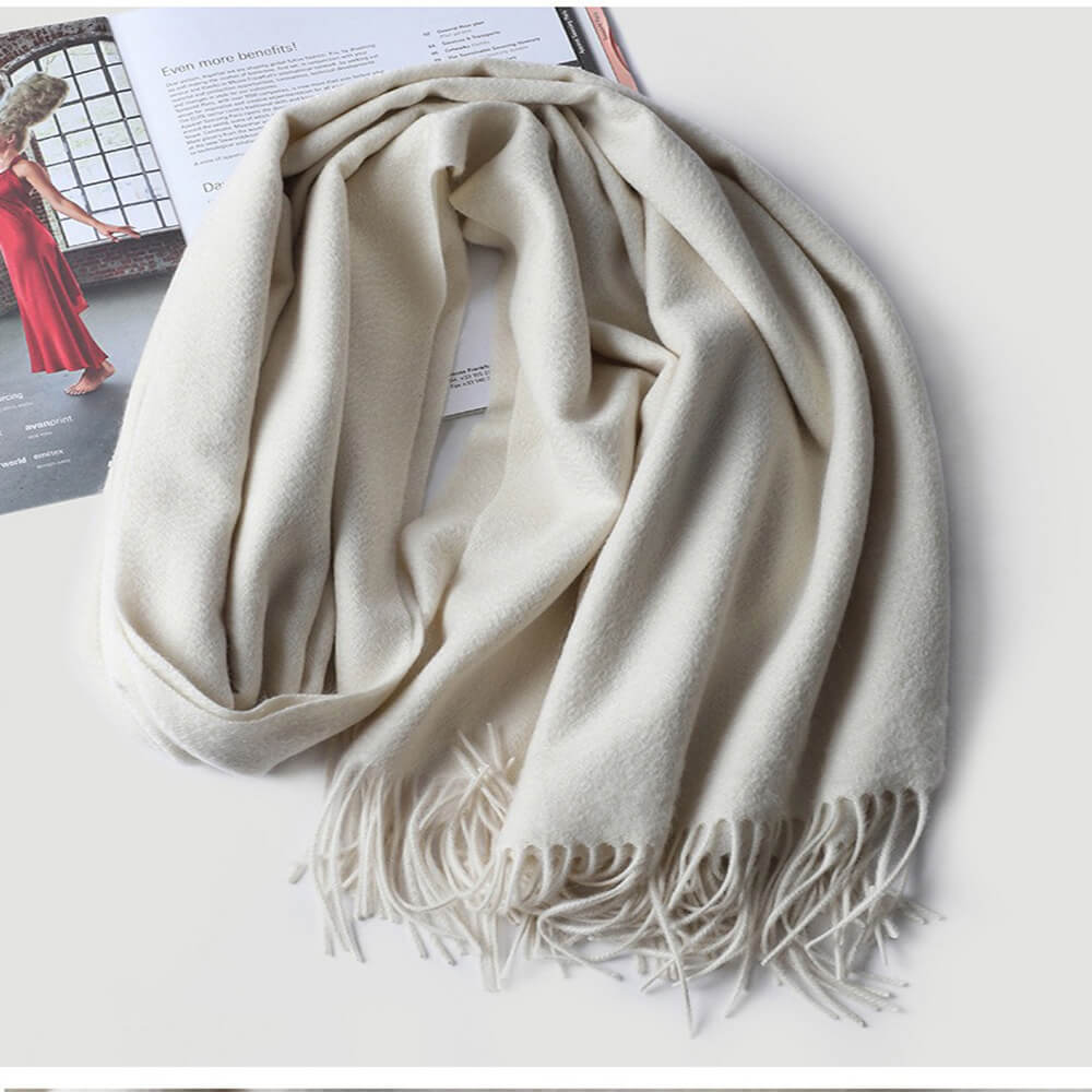 Water Pattern White cashmere Wrap