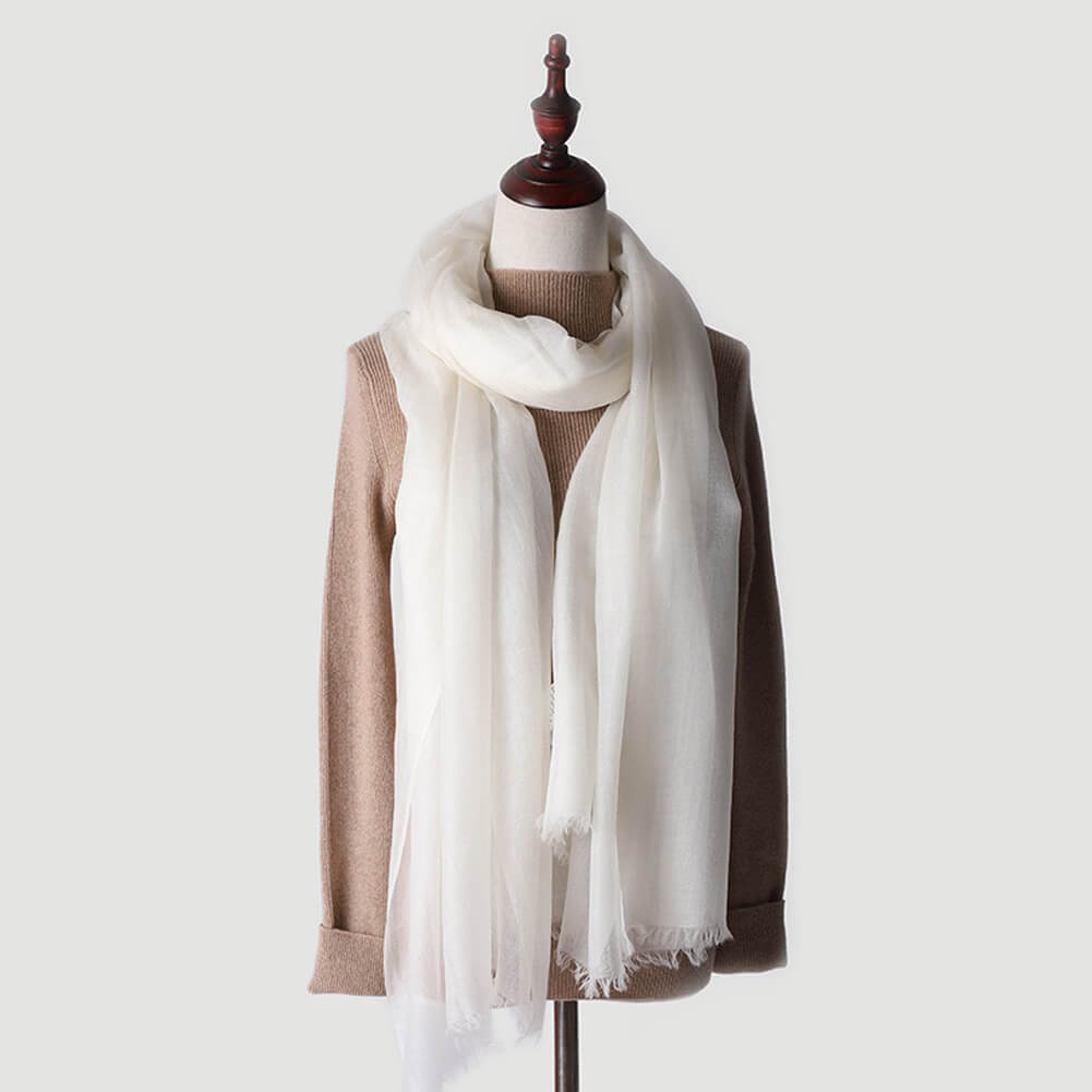400S 100% Black and White Cashmere shawl Wrap