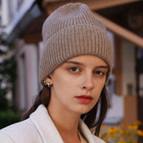 Load image into Gallery viewer, Knitted Cashmere Beanie Hat