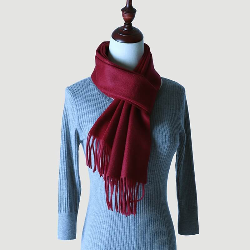 Water Pattern Red Cashmere Scarf