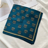 Cargar imagen en el visor de la galería, Bufanda de seda amarilla azul ligera 21 pulgadas 12 momme