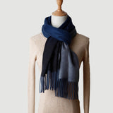 Load image into Gallery viewer, Gradient Color Water Pattern Cashmere Scarf